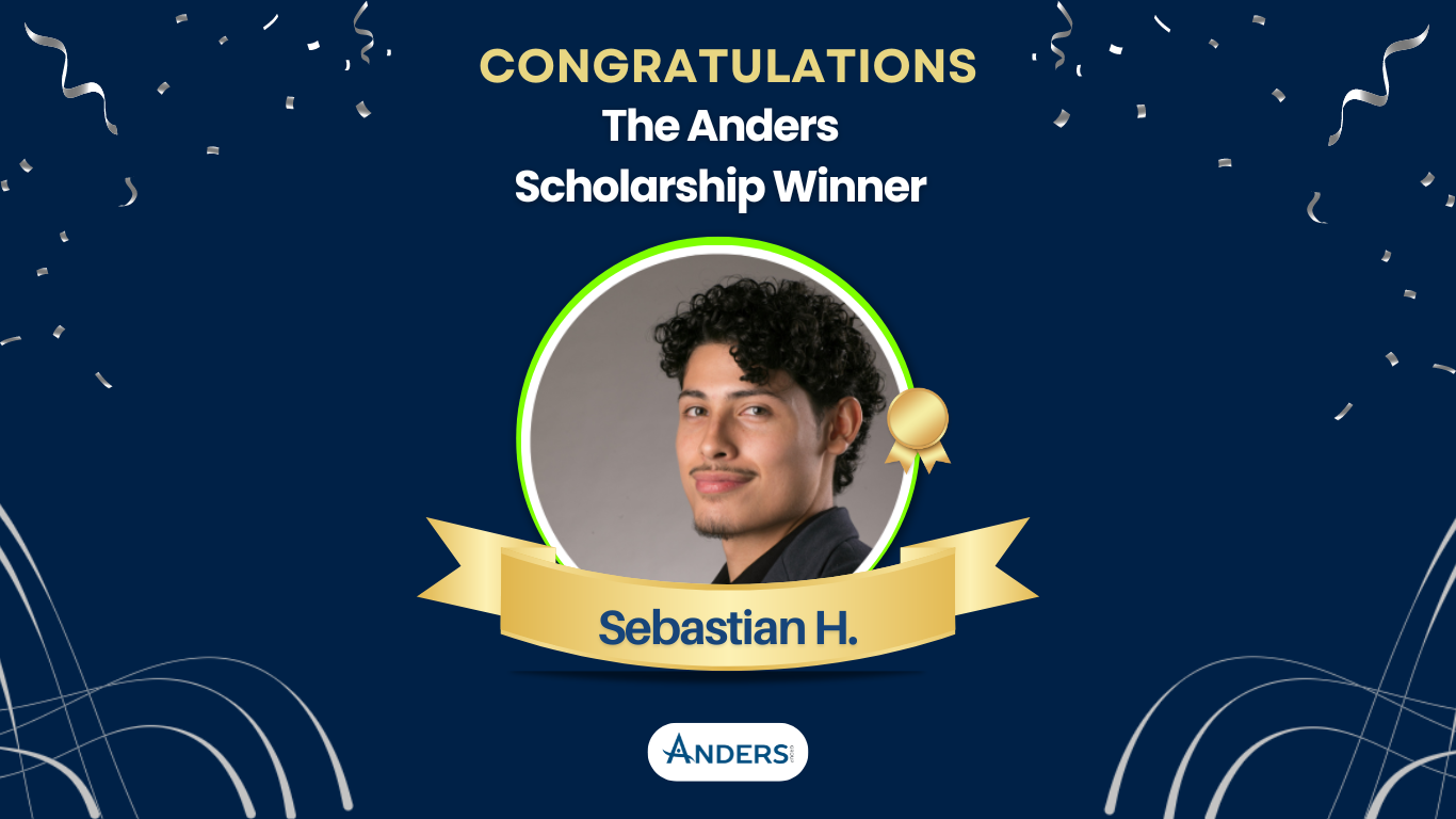 Image of Sebastian H., the winner of the 2024 Anders Scholarship Award